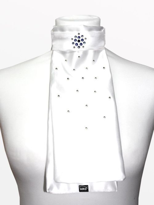 Plastron-Reiten-Satinplastron-Strass-Flower-blau_small