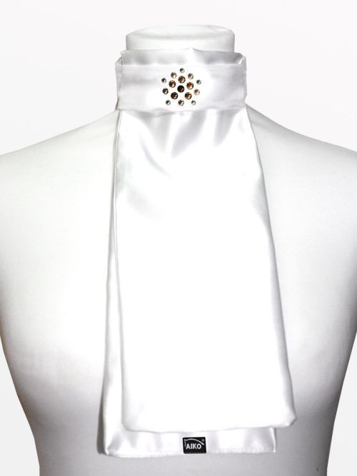 Plastron-Reiten-Satinplastron-Strass-Flower-mocca_small